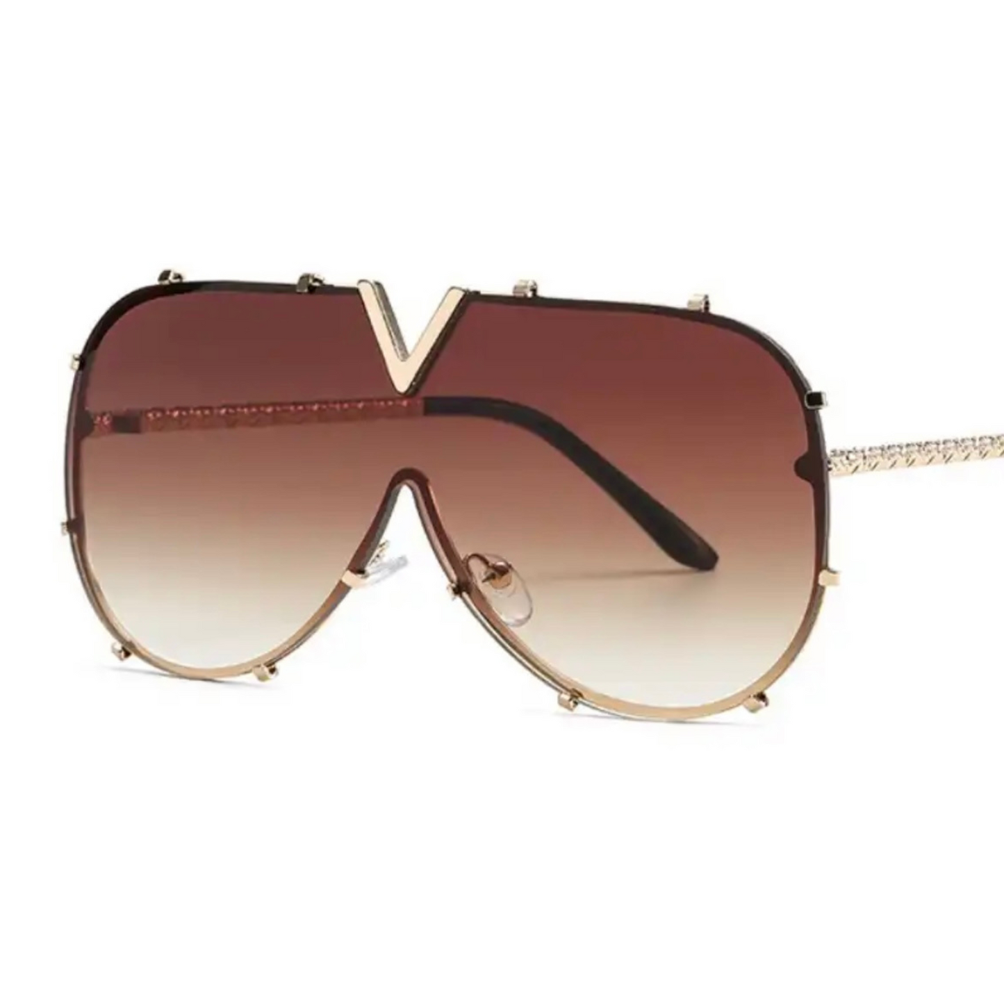 Oversized V sunglasses